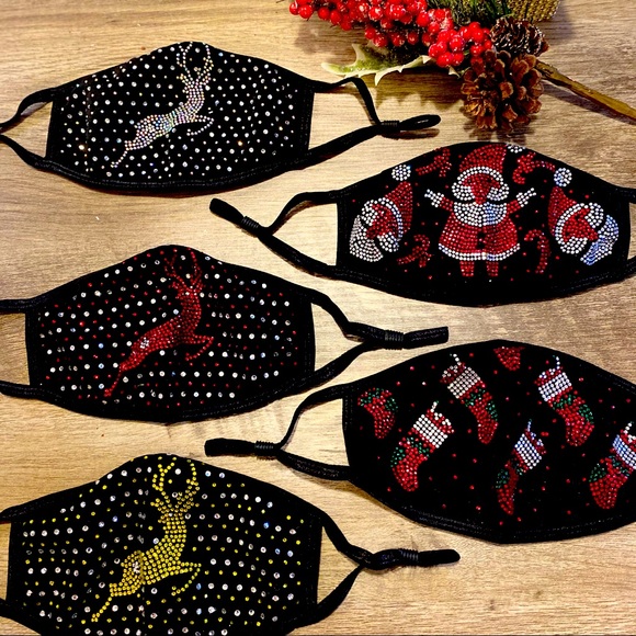 🎁 X-MAS STOCKINGS✨ Bling  Face Masks - Picture 2 of 14